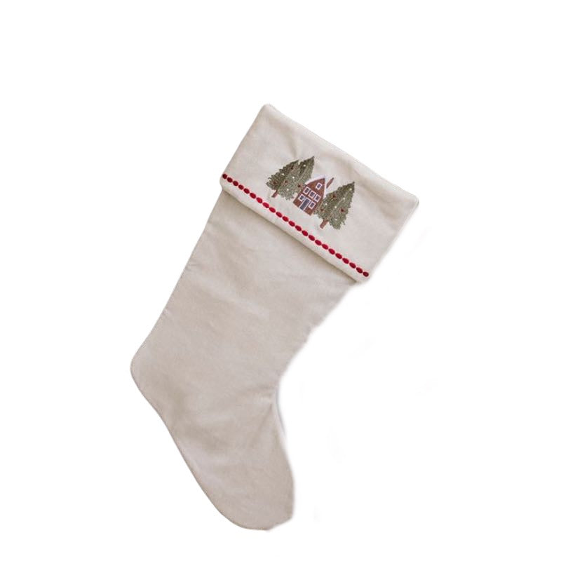 Tree with House Stocking