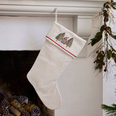 Tree with House Stocking