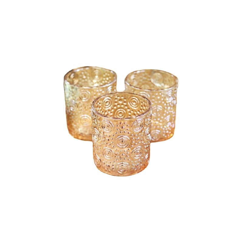 Votives Amber Pearlescent Circles