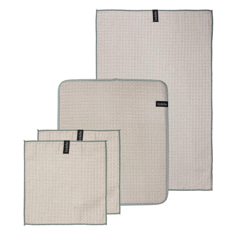 Waffle Microfibre Mega Taupe Kitchen Set