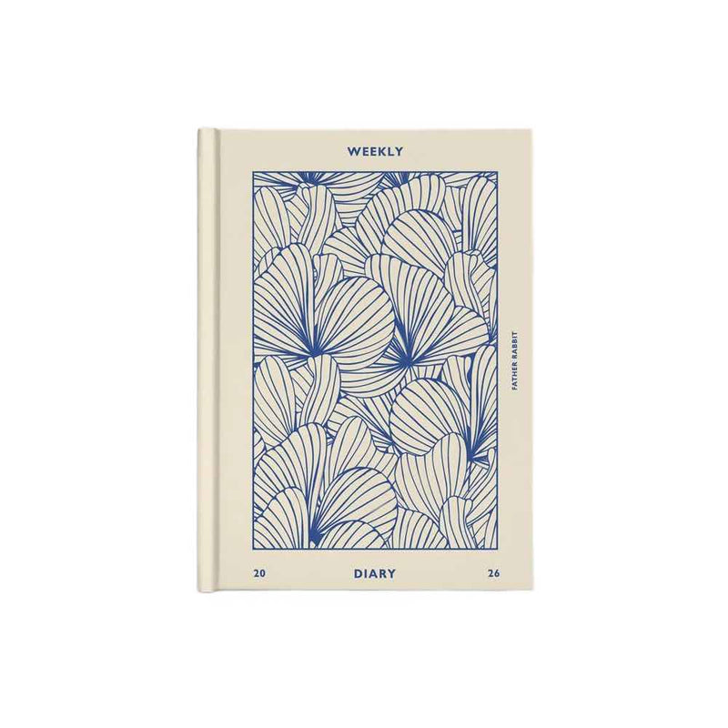 Weekly Diary 2026 Prussian Blue Floral