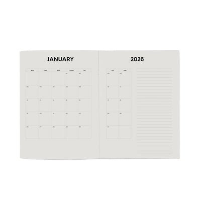 Weekly Diary 2026 Prussian Blue Floral