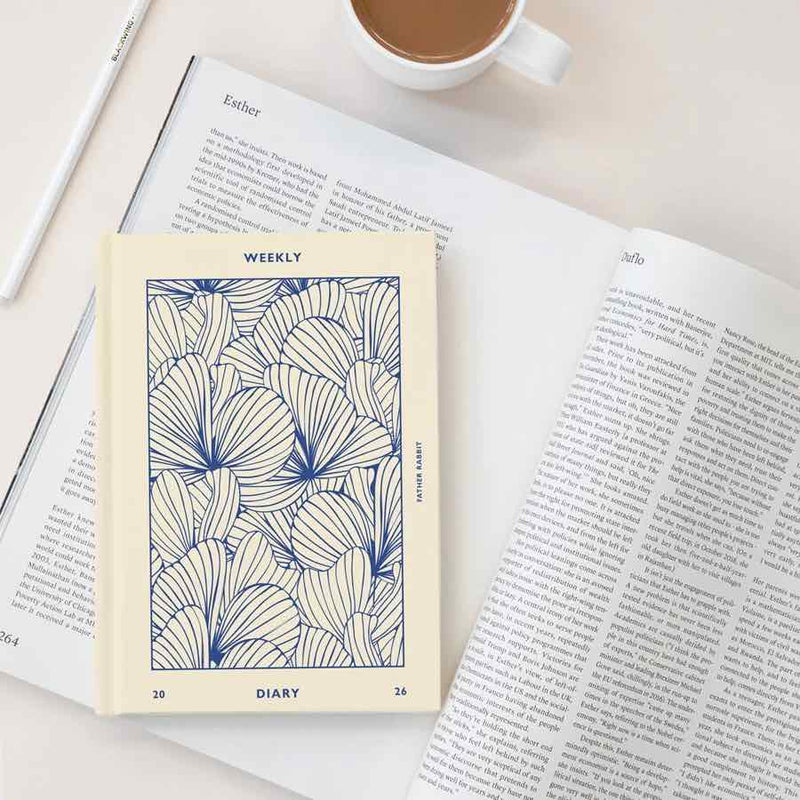 Weekly Diary 2026 Prussian Blue Floral