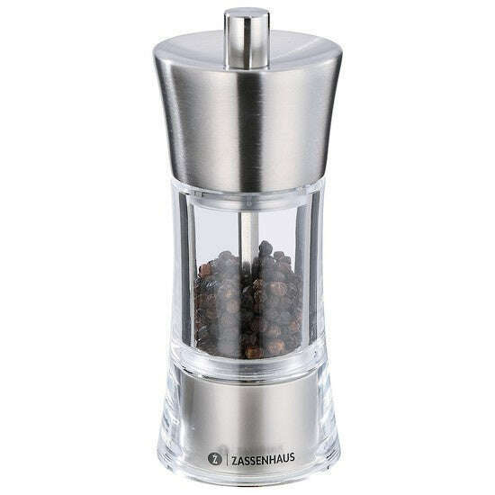 Aachen Pepper Mill Stainless Steel & Acrylic 14cm