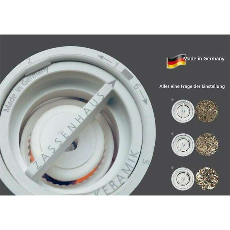 Augsburg  Salt Mill Stainless Steel Black 18cm