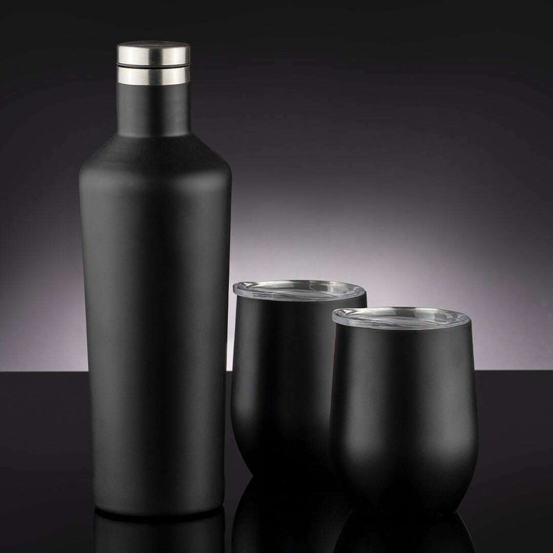 Aurora Matte Black Portable Wine Gift Set