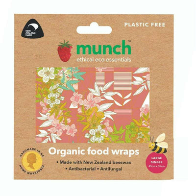 Beeswax Food Wrap Pink Alpine Large