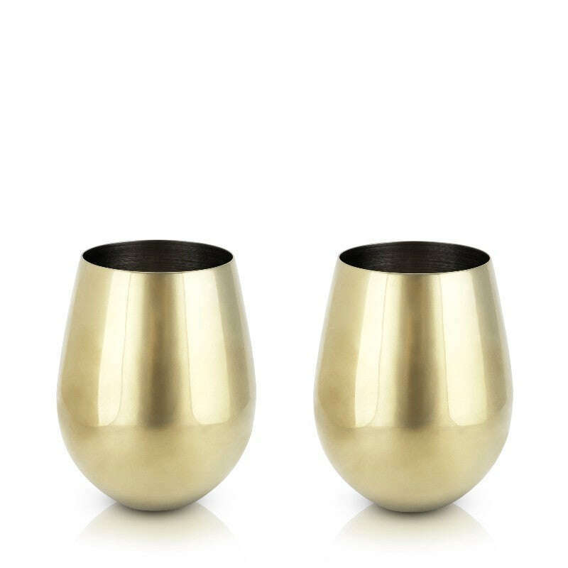 Belmont Gold Stemless Wine Glasses
