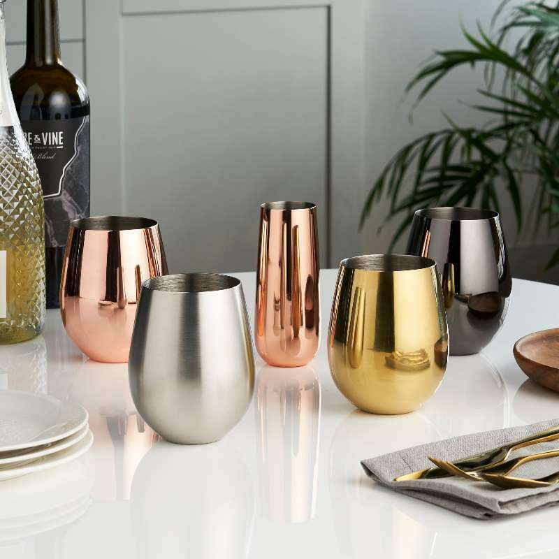 Belmont Gold Stemless Wine Glasses