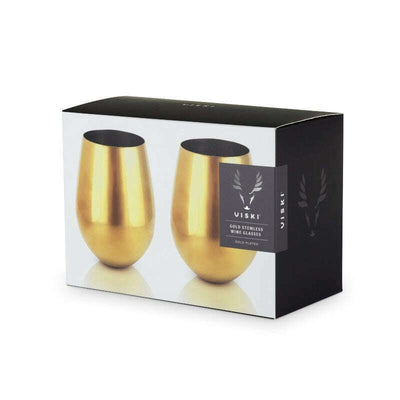 Belmont Gold Stemless Wine Glasses