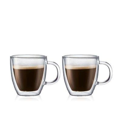 Bistro Double Wall Glass Espresso Mug Set of 2 150ml