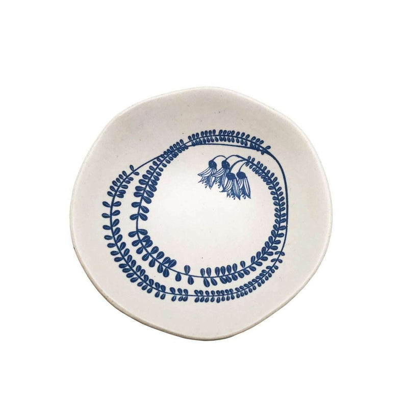 Bowl- Blue Kowhai On White 7cm