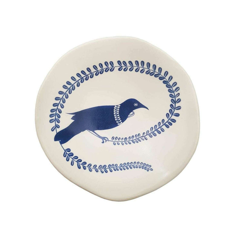 Bowl- Blue Tui On White 7cm