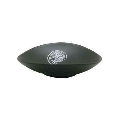 Bowl White Ponga On Black 10cm