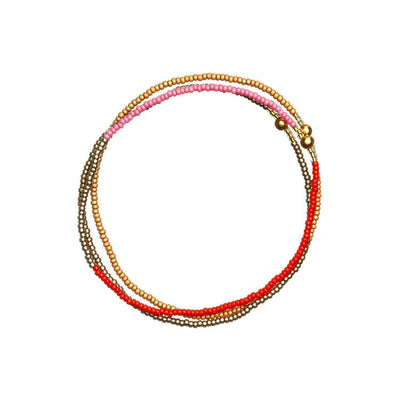 Bracelet Sacred Ordinary - Pink/Gold/Red Stack