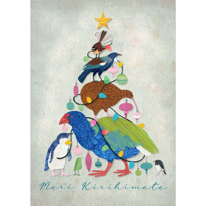 Card - Christmas Bird Tree