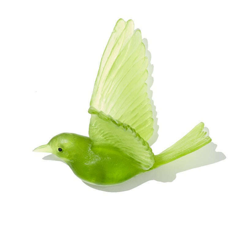 Cast Glass Bird Hihi/Stitchbird