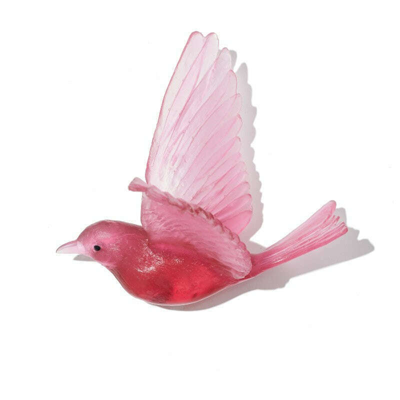 Cast Glass Bird Hihi/Stitchbird