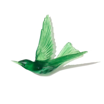 Cast Glass Bird Korimako/Bellbird Wings Back