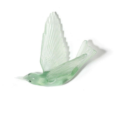 Cast Glass Bird Korimako/Bellbird Wings Back