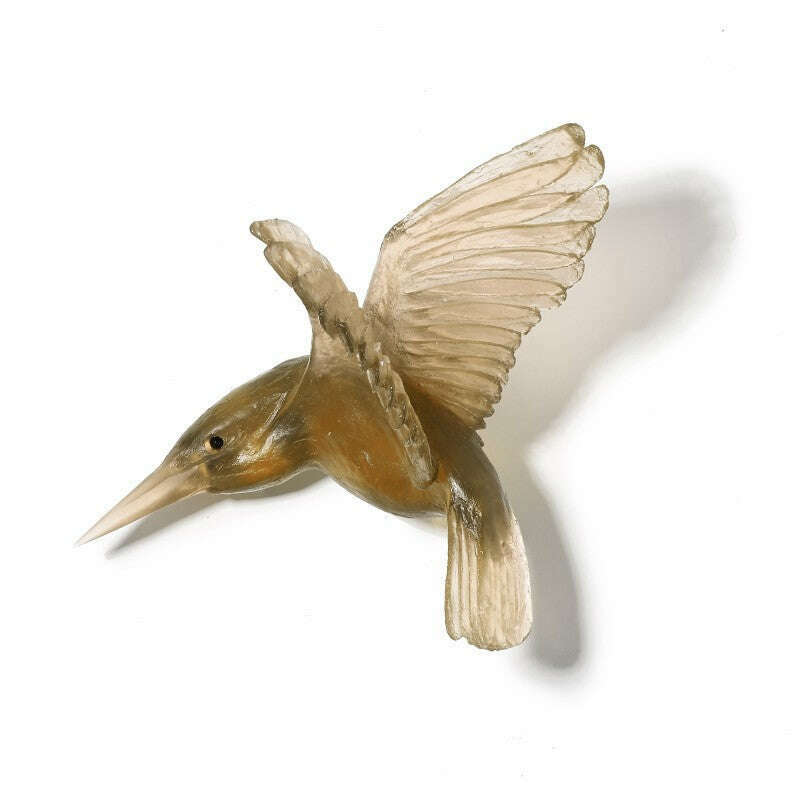 Cast Glass Bird Kōtare/Kingfisher
