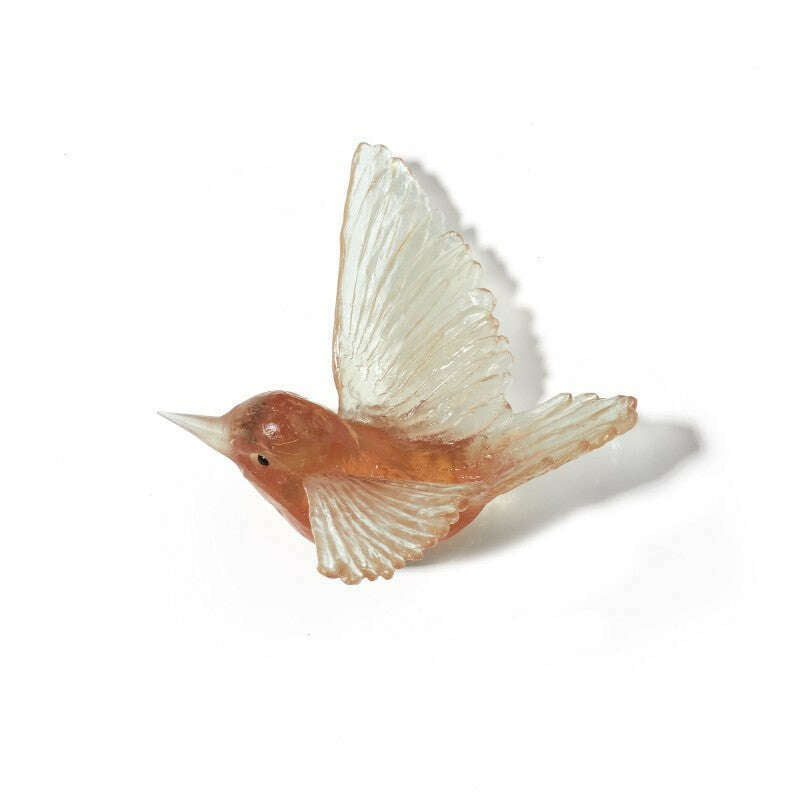 Cast Glass Bird Miromiro/Tomtit