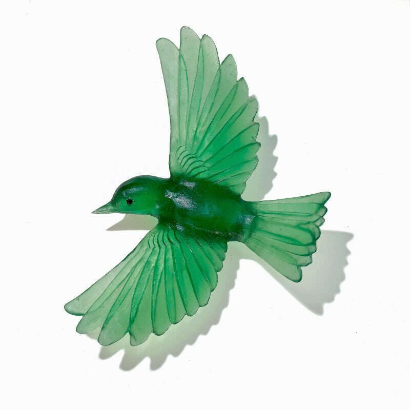 Cast Glass Bird Mōhua/Yellowhead