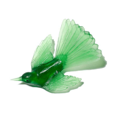 Cast Glass Bird Pīwakawaka/Fantail