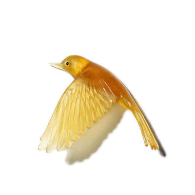 Cast Glass Bird Pōpokotea/Whitehead