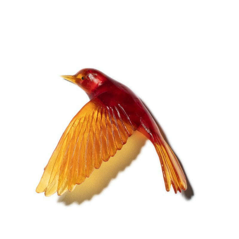 Cast Glass Bird Pōpokotea/Whitehead