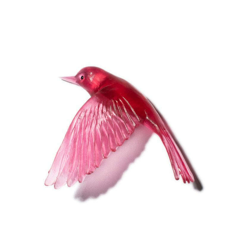 Cast Glass Bird Pōpokotea/Whitehead