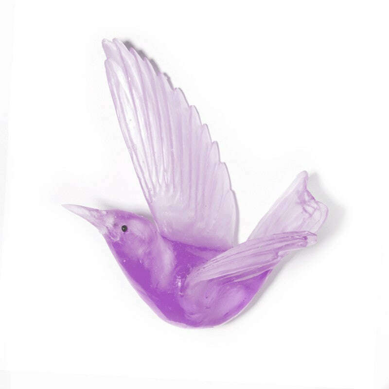 Cast Glass Bird Tīeke/Saddleback Wings Up
