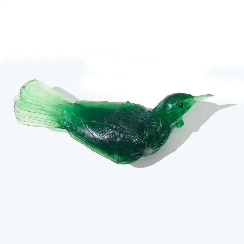 Cast Glass Bird Tūī