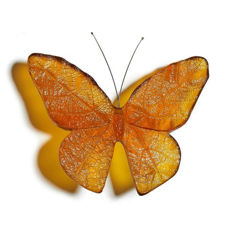 Cast Glass Kinetic Mount Butterfly Kakahu/Monarch
