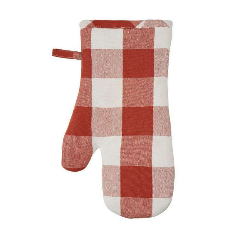 Check Oven Glove Red