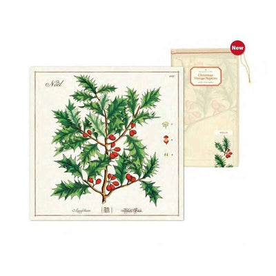 Christmas Napkins 4 Pack Holly