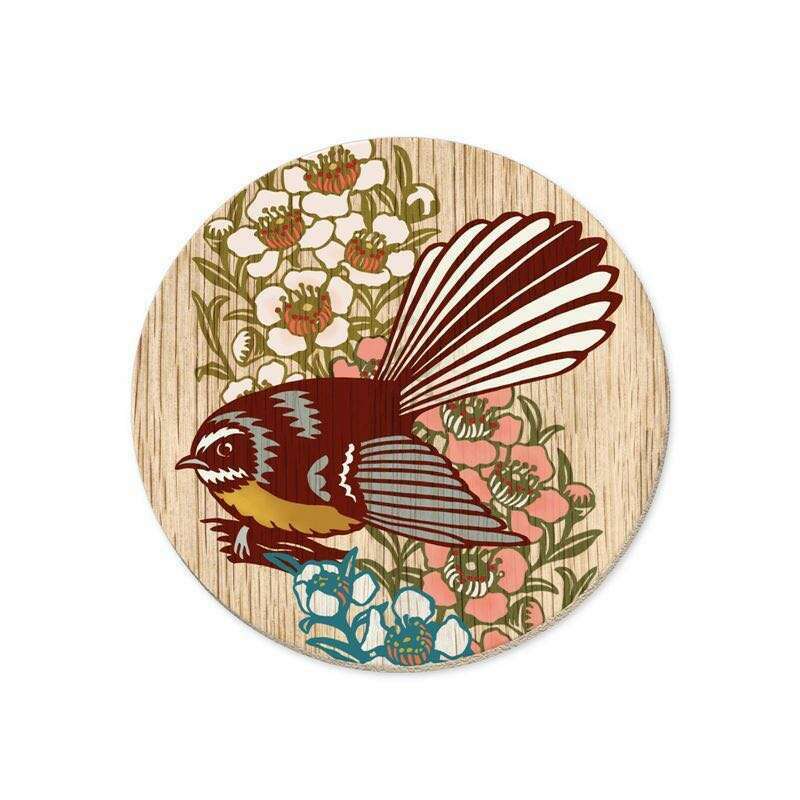 Coaster- Screenprint Fantail
