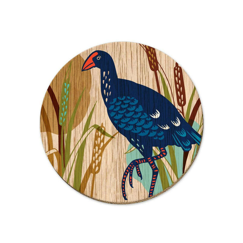 Coaster Screenprint Pukeko