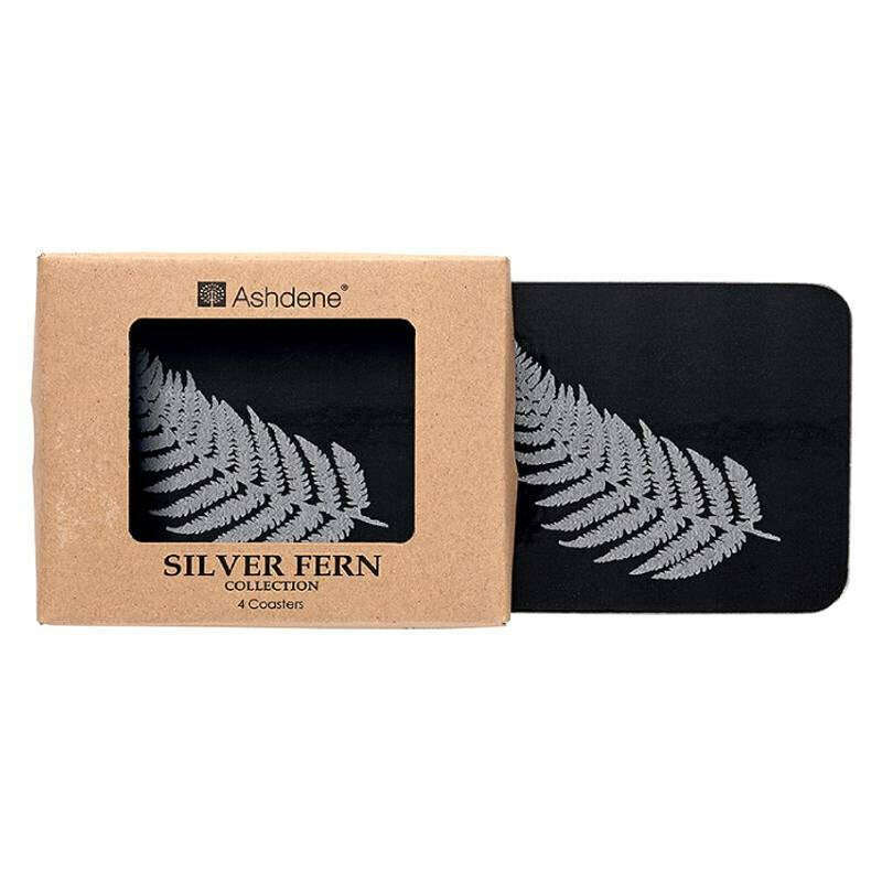 Coaster Silver Fern Black 4pk