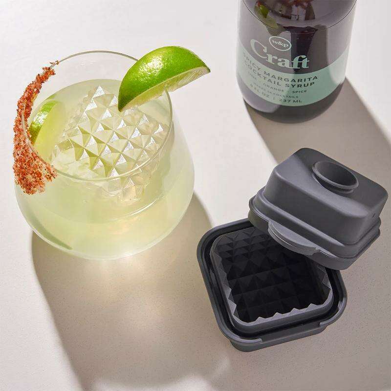 Cocktail Ice Cube Mold Cubic Charcoal