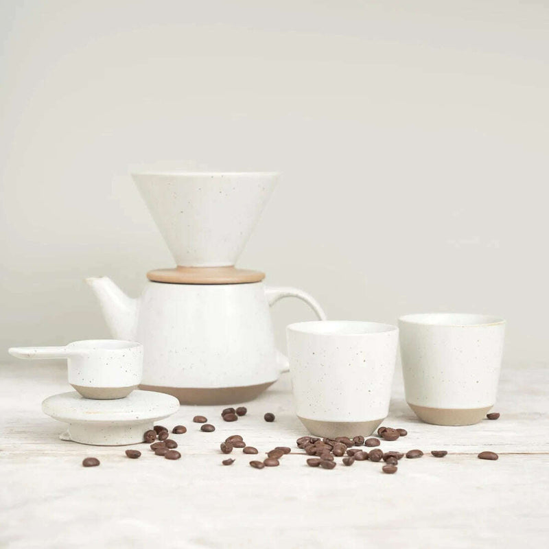 Coffee Set Ritual Speckled White