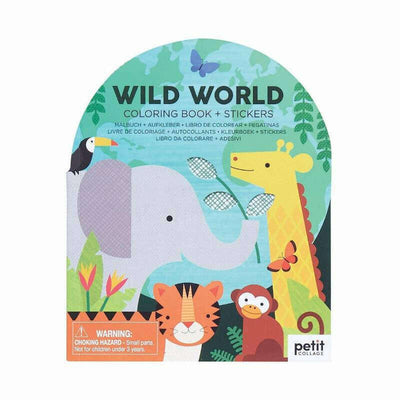 Colouring Book with Stickers Wild World