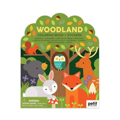 Colouring Book with Stickers Woodland Animals