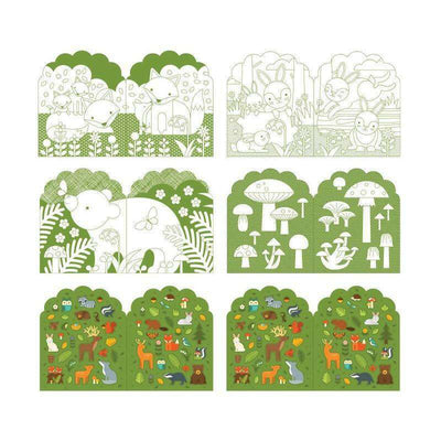 Colouring Book with Stickers Woodland Animals