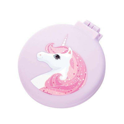 Compact Hairbrush & Mirror Unicorn