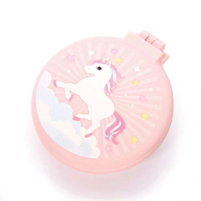 Compact Hairbrush & Mirror Unicorn