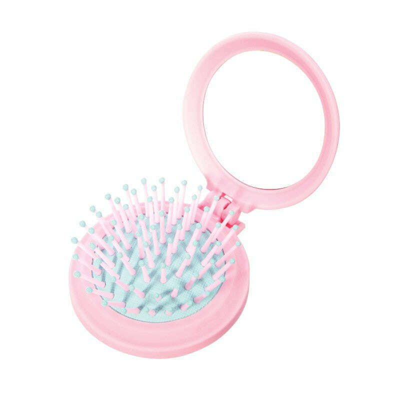 Compact Hairbrush & Mirror Unicorn