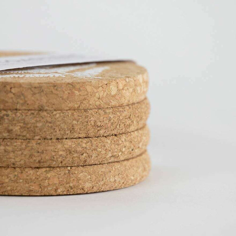 Cork Fern Coasters Set of 4