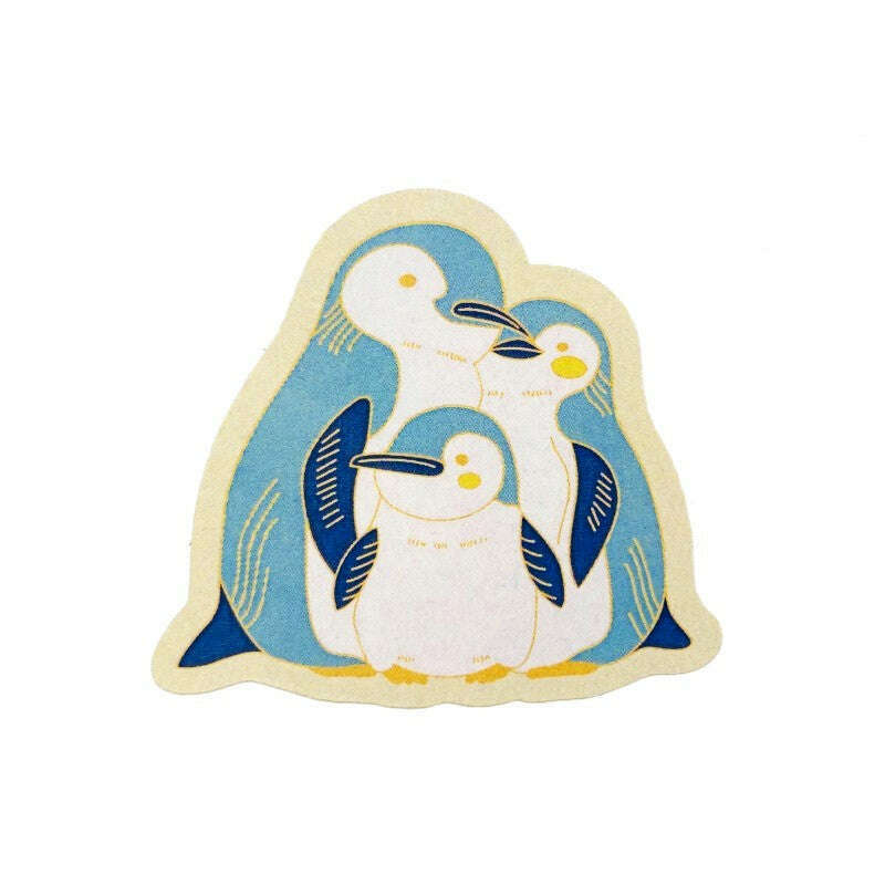Cut Off Sticker Penguin Family
