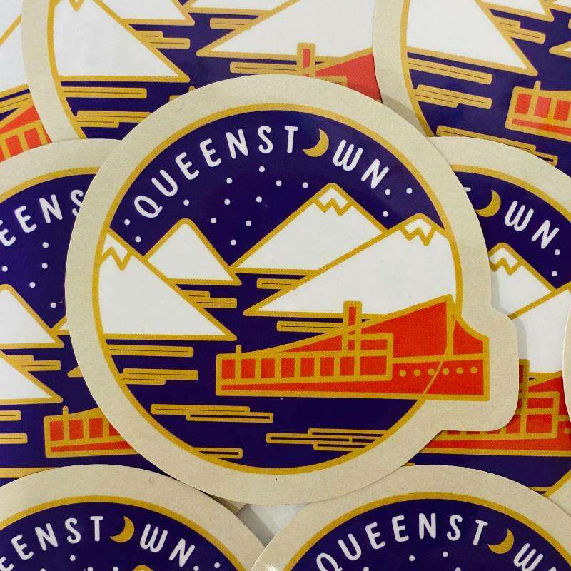 Cut Off Sticker Queenstown Night